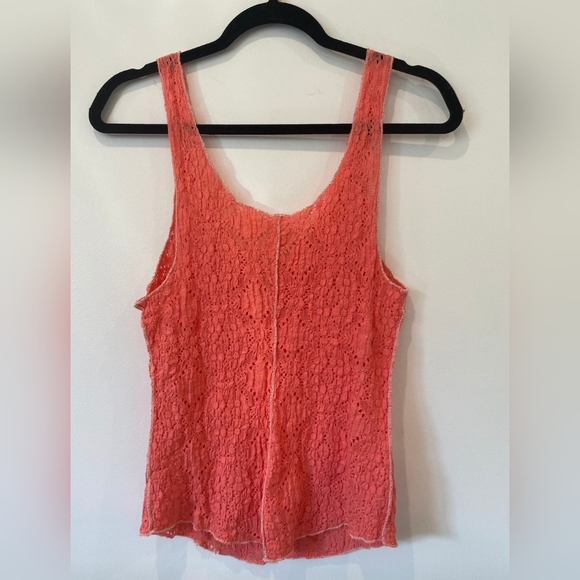 Free People Pucker Lace Notch Tank Top - Picture 6 of 7